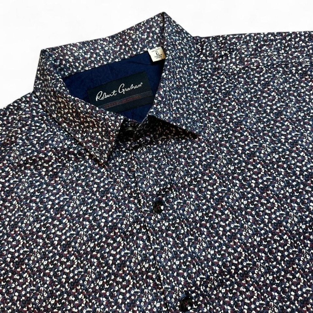 Robert Graham modern Americana multicolor preppy button shirt size large